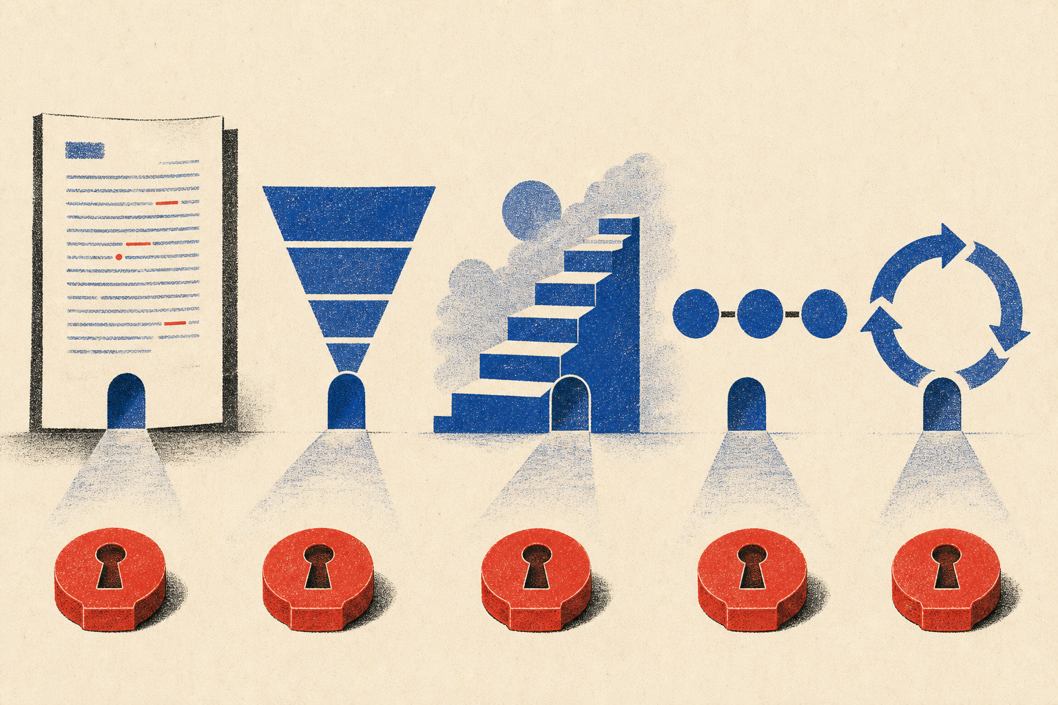 Illustration of compact references unlocking larger bodies of established practice